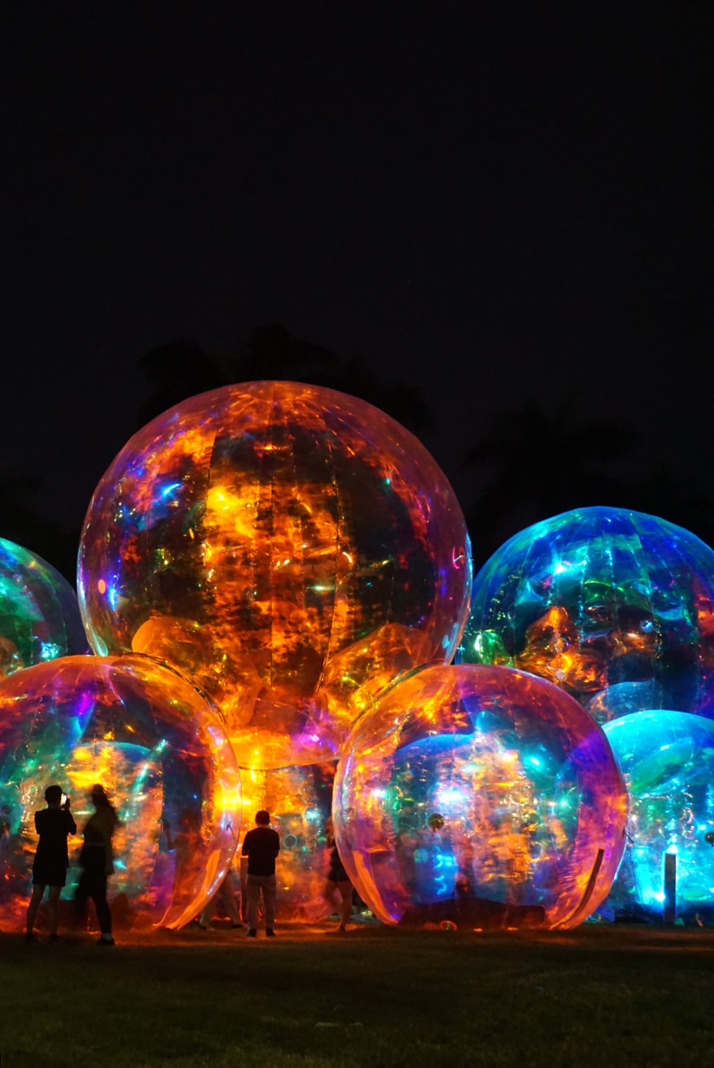 Œuvres lumineuses, festival Vincennes Château de Lumières